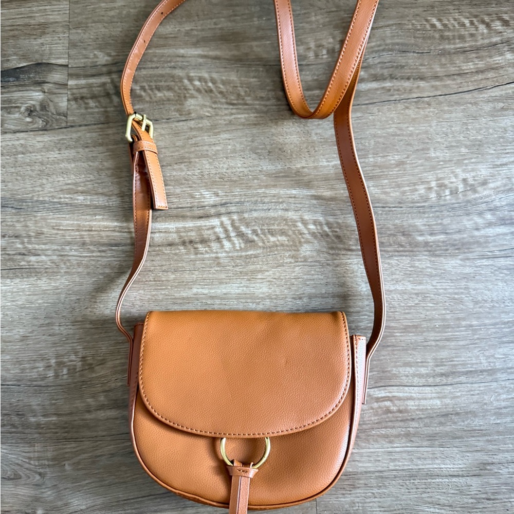 JJ Winters Tan Leather Crossbody Bag